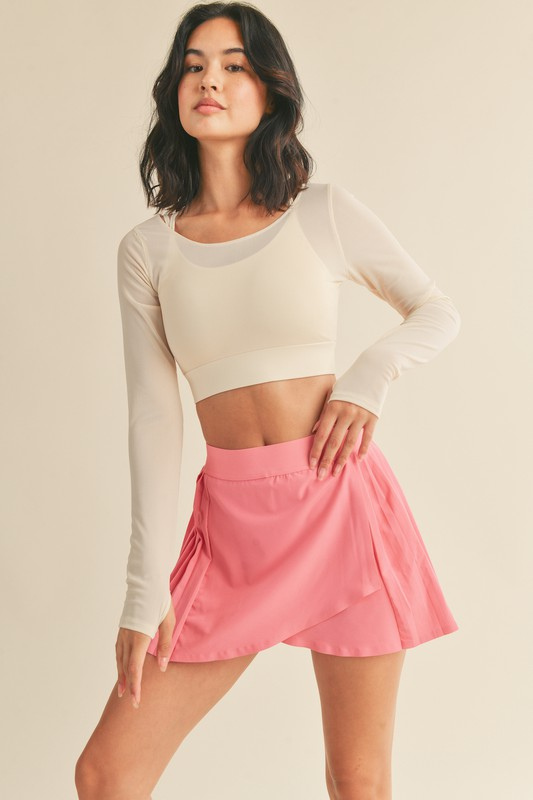 STYLED BY ALX COUTURE MIAMI BOUTIQUE Pink Wrap Style Tennis Skirt