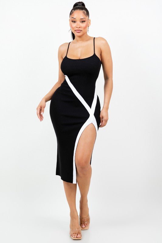 Black Miss California Tank Midi Dress
