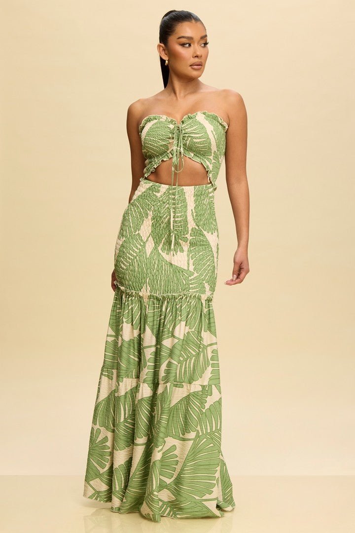 knee length dresses for ladies Cancun Cutie Strapless Maxi Dress in Turquoise M / Turquoise main image 1