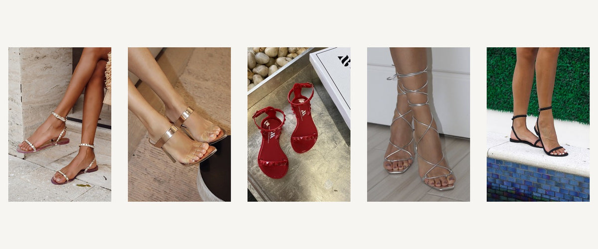 Halloween costume shoes - gold, clear, red, silver and black sandals and heels