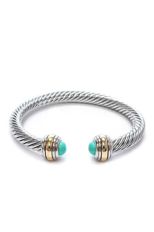 STYLED BY ALX COUTURE MIAMI BOUTIQUE Silver Cable Wire Cuff Bracelets