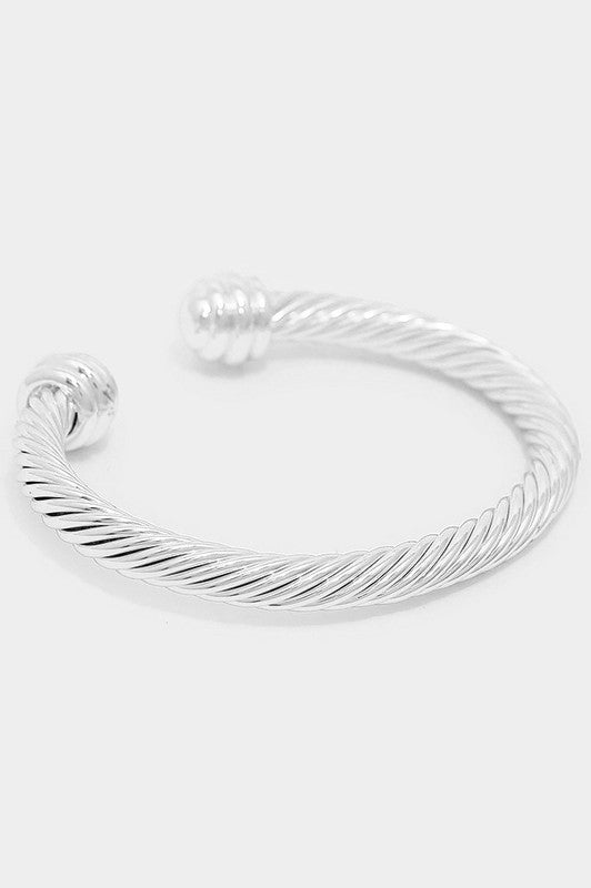 Thick Cuff Twisted Bracelet
