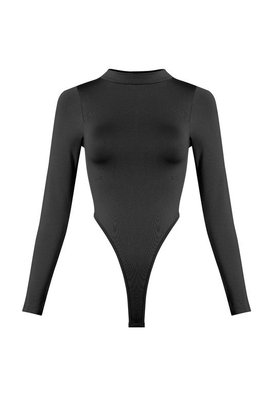 Black Turtleneck Long sleeve Bodysuit