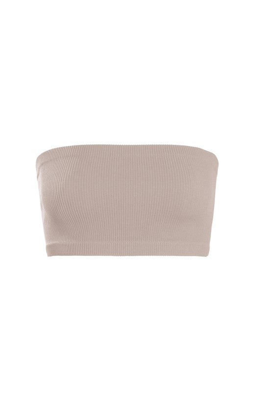 Nude Thick Ribbed Bandeau