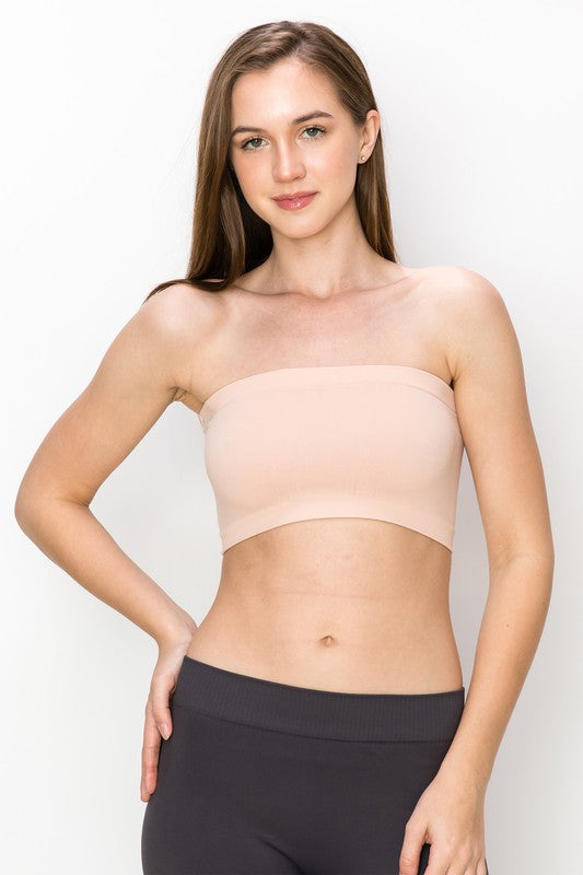 Nude Thick Ribbed Bandeau