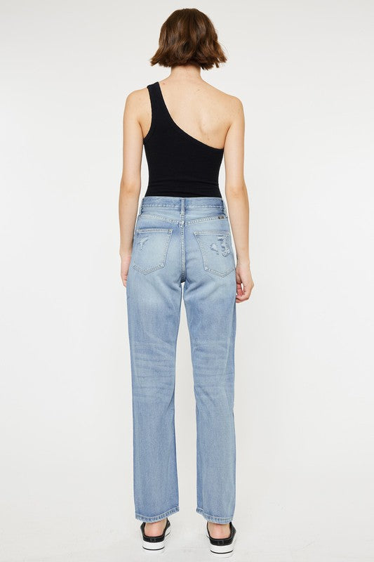 STYLED BY ALX COUTURE MIAMI BOUTIQUE Light Denim Ultra High Rise 90S Boyfriend Jeans