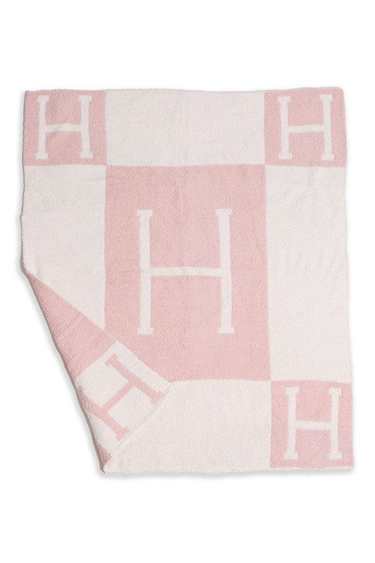 STYLED BY ALX COUTURE MIAMI BOUTIQUE Pink Home Blanket Patterned Kids Blanket