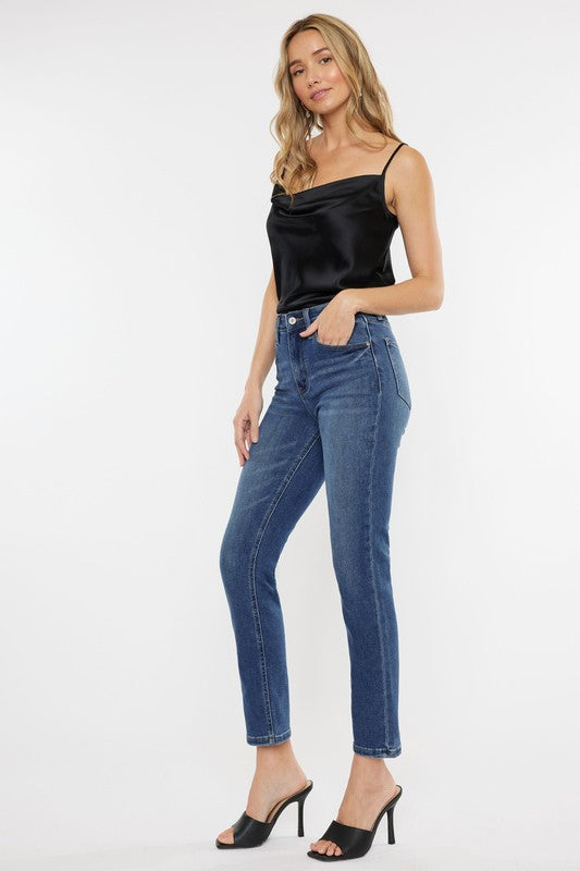 STYLED BY ALX COUTURE MIAMI BOUTIQUE Medium Denim High Rise Slim Straight