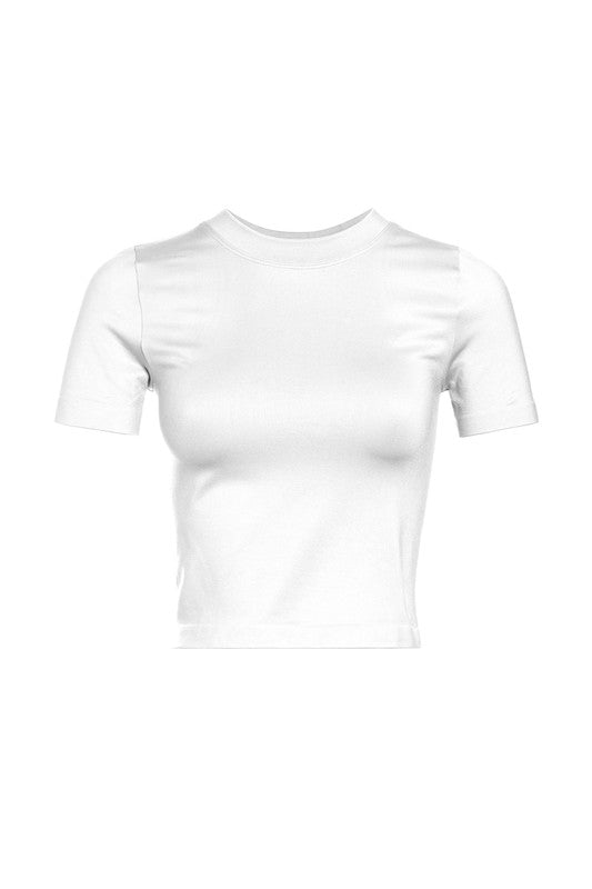White Smooth Thick Banded Tee