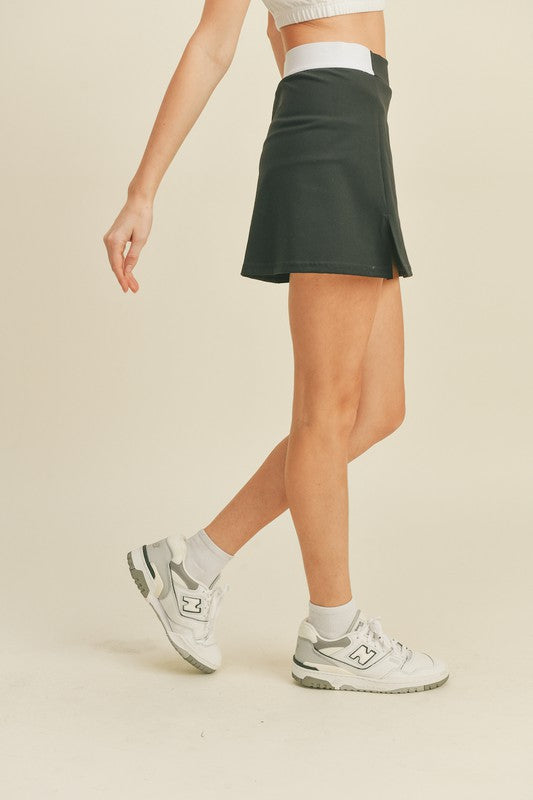STYLED BY ALX COUTURE MIAMI BOUTIQUE Black High Waist Tennis Skirt