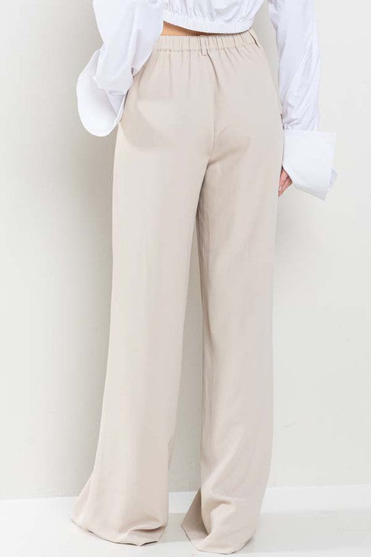 back view of the Nude Wide Leg Pants