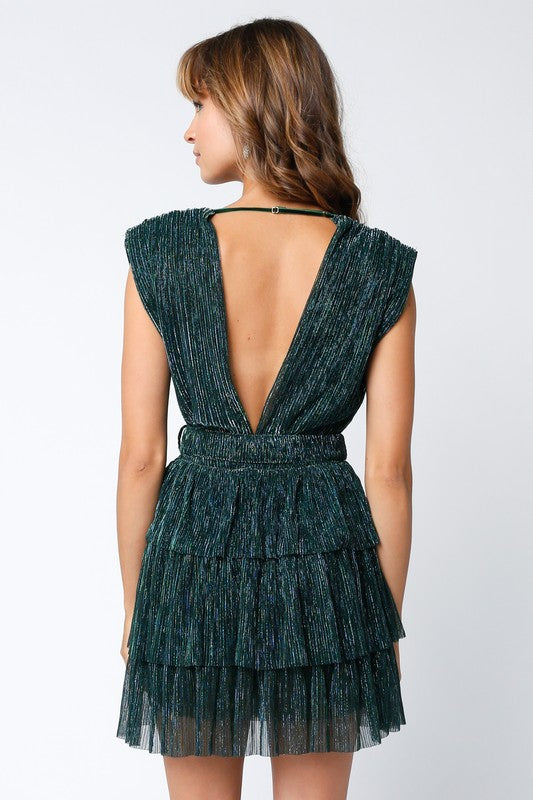STYLED BY ALX COUTURE MIAMI BOUTIQUE Black Green Alexa Dress