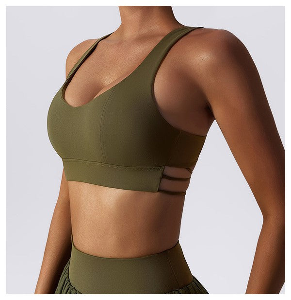 STYLED BY ALX COUTURE MIAMI BOUTIQUE Juno Strappy Racer Back Sports Bra