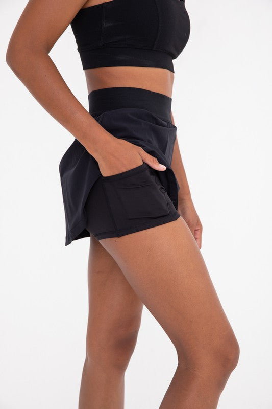 STYLED BY ALX COUTURE MIAMI BOUTIQUE Black A-Line Active Tennis Skort