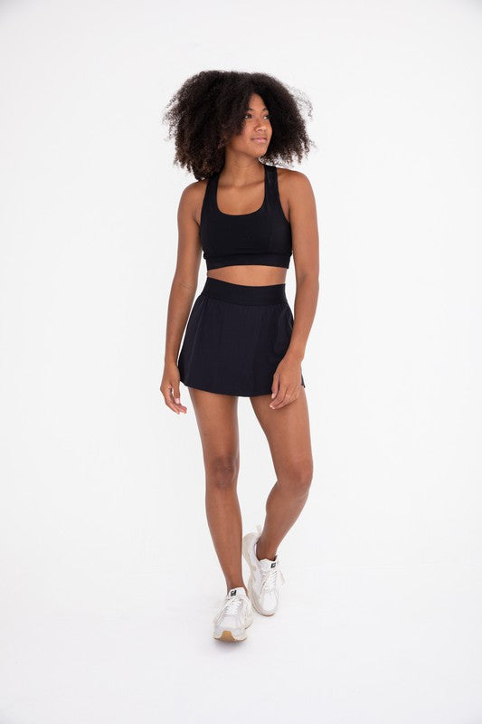 STYLED BY ALX COUTURE MIAMI BOUTIQUE Black A-Line Active Tennis Skort