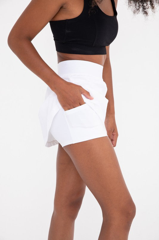 STYLED BY ALX COUTURE MIAMI BOUTIQUE White A-Line Active Tennis Skort