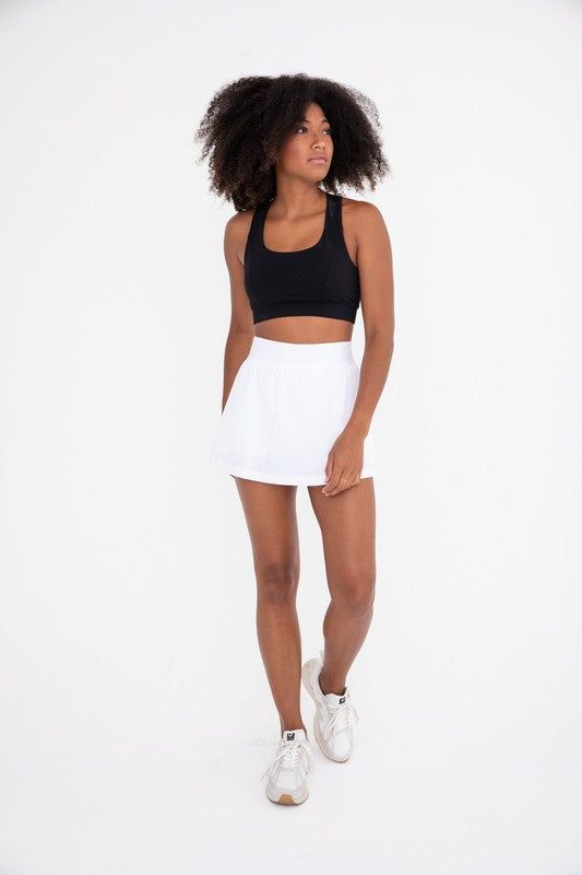 STYLED BY ALX COUTURE MIAMI BOUTIQUE White A-Line Active Tennis Skort
