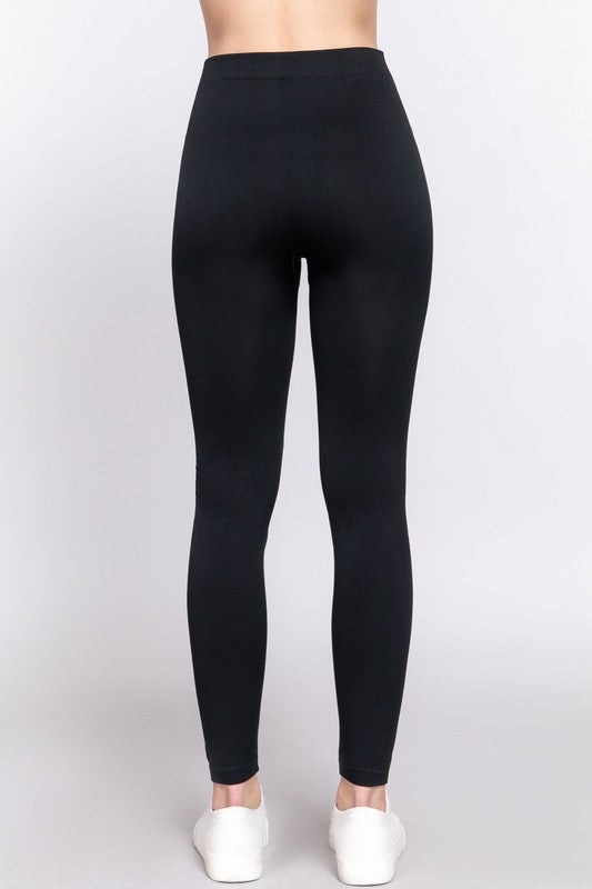 STYLED BY ALX COUTURE MIAMI BOUTIQUE Black Inner Brushed Seamless Leggings