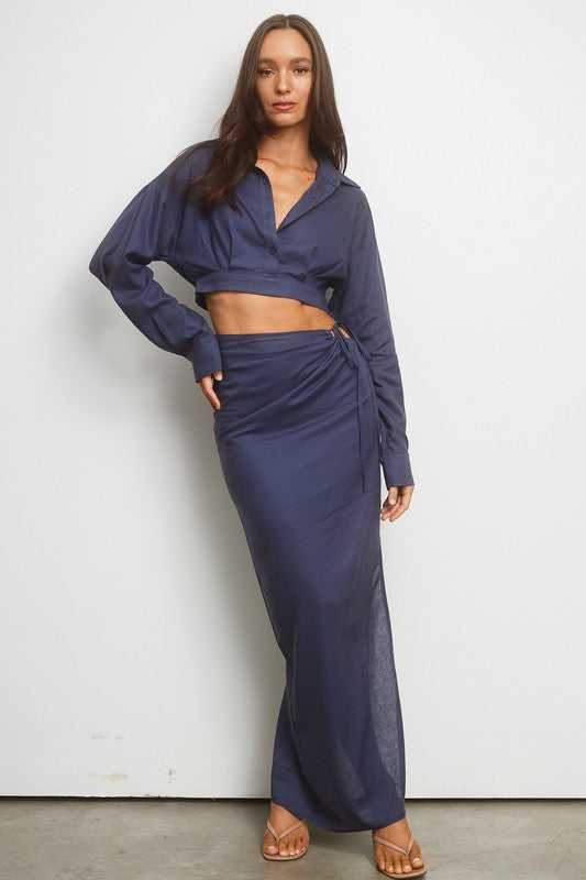 STYLED BY ALX COUTURE MIAMI BOUTIQUE Ocean Margot Skirt Set