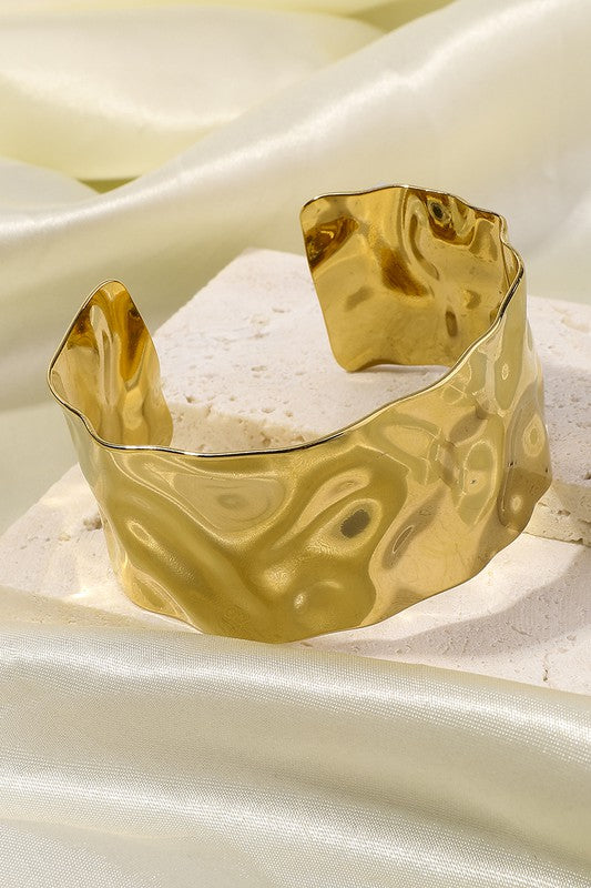 STYLED BY ALX COUTURE MIAMI BOUTIQUE Stainless Steel Wide Cuff Bracelet