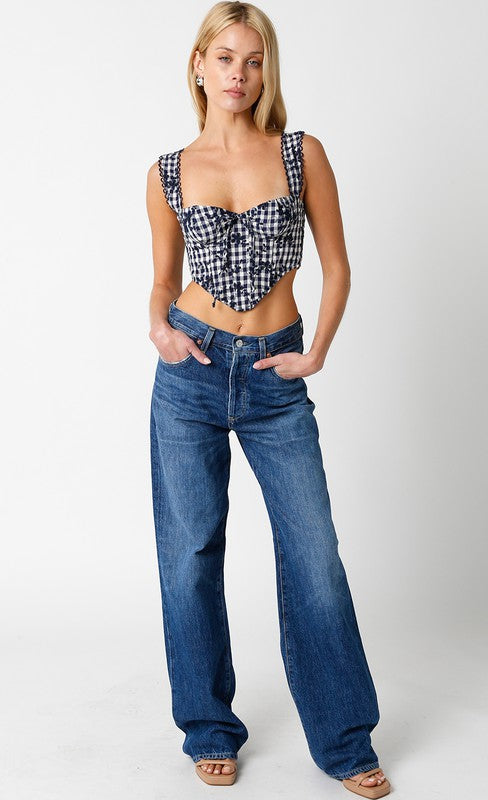 STYLED BY ALX COUTURE MIAMI BOUTIQUE Navy Gwen Top