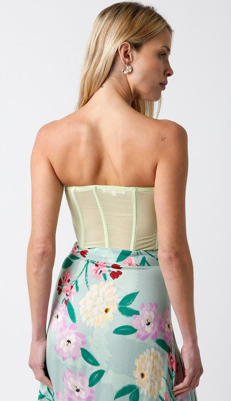 back of the Honeydew Zara Top  and flower skirt 