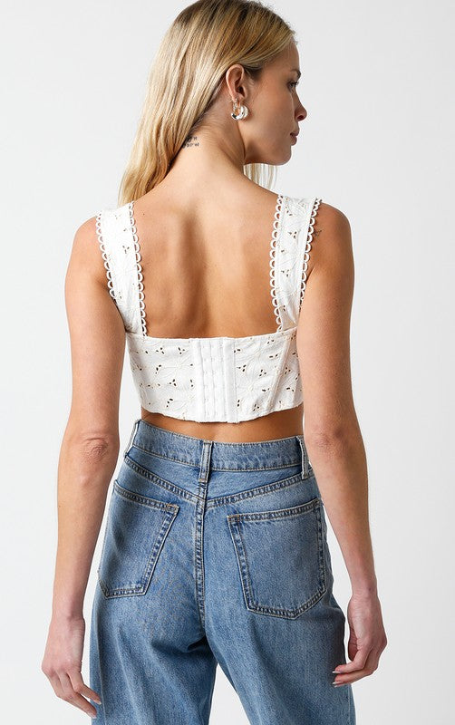 back of the Ivory Helen Top 
