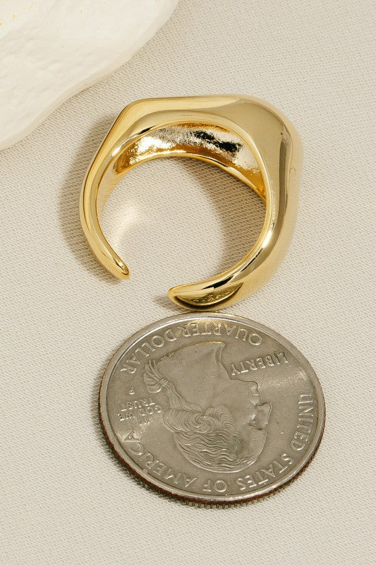 Gold Metallic Fashion Stretch Ring
