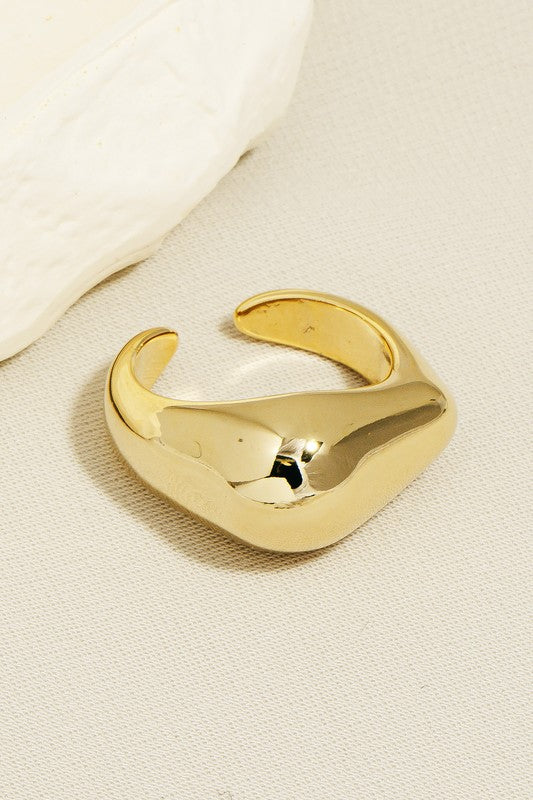Gold Metallic Fashion Stretch Ring