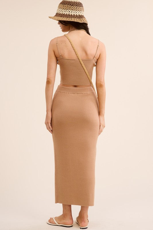 back of the Camel Haddy Skirt Set 