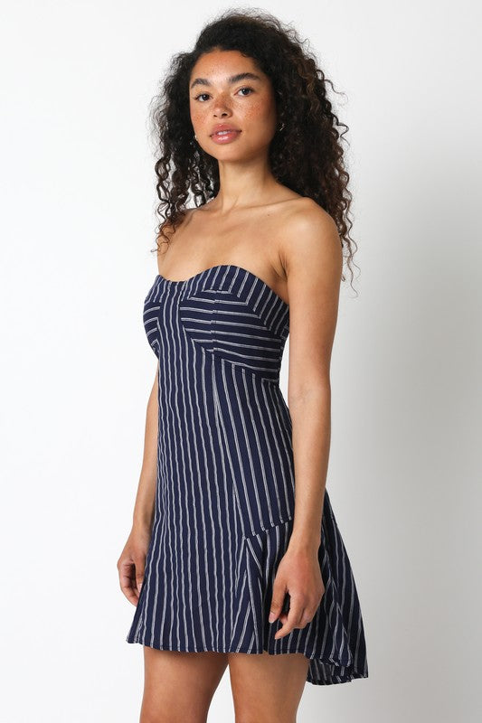 side of the Navy Rebecca Dress 