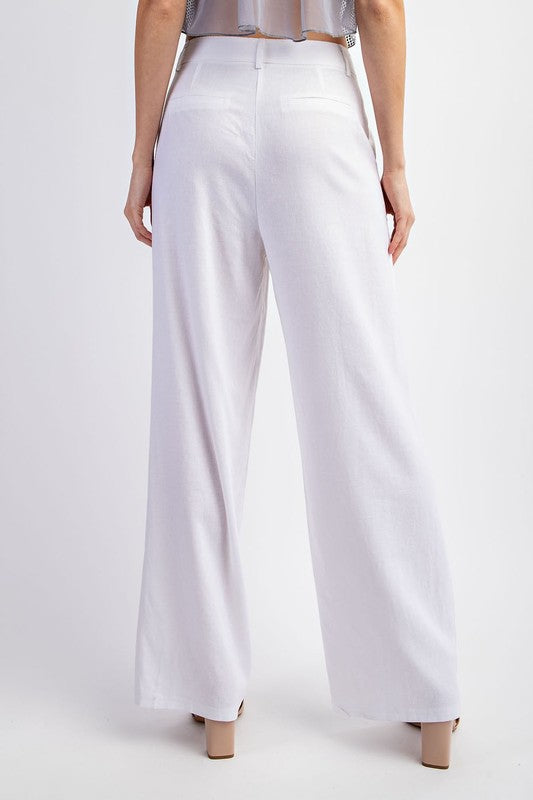 back of the Off White Stretch Linen Tailored Trousers