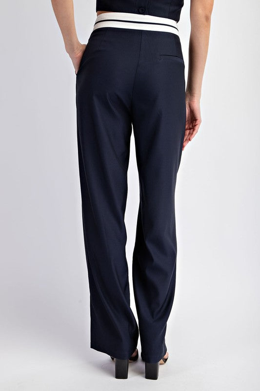 Navy Pleated Trousers *PRE*