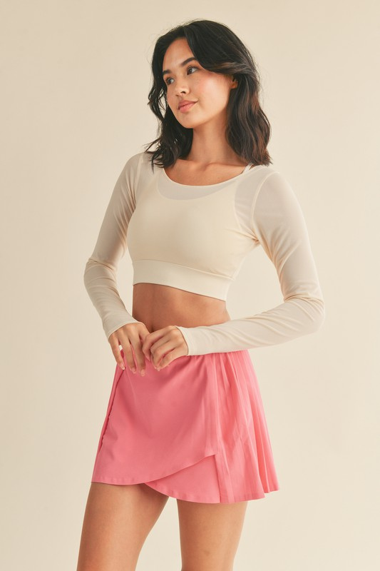 STYLED BY ALX COUTURE MIAMI BOUTIQUE Pink Wrap Style Tennis Skirt