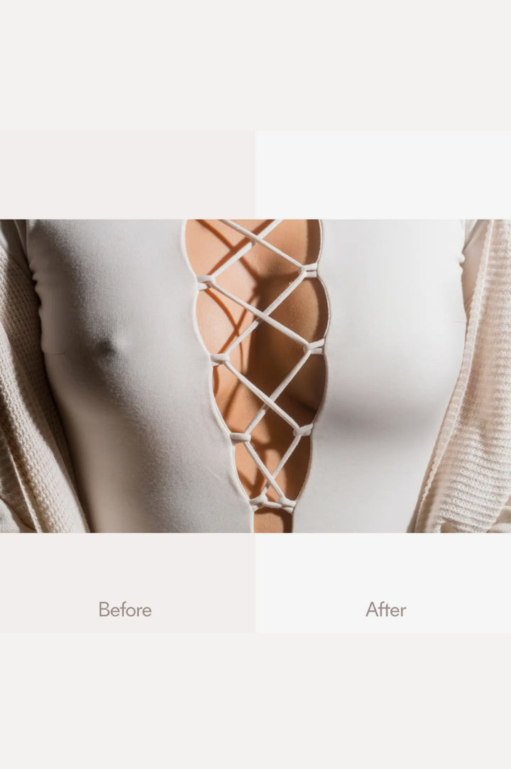 Comparison of a feather with 'Before' and 'After' labels on a neutral background