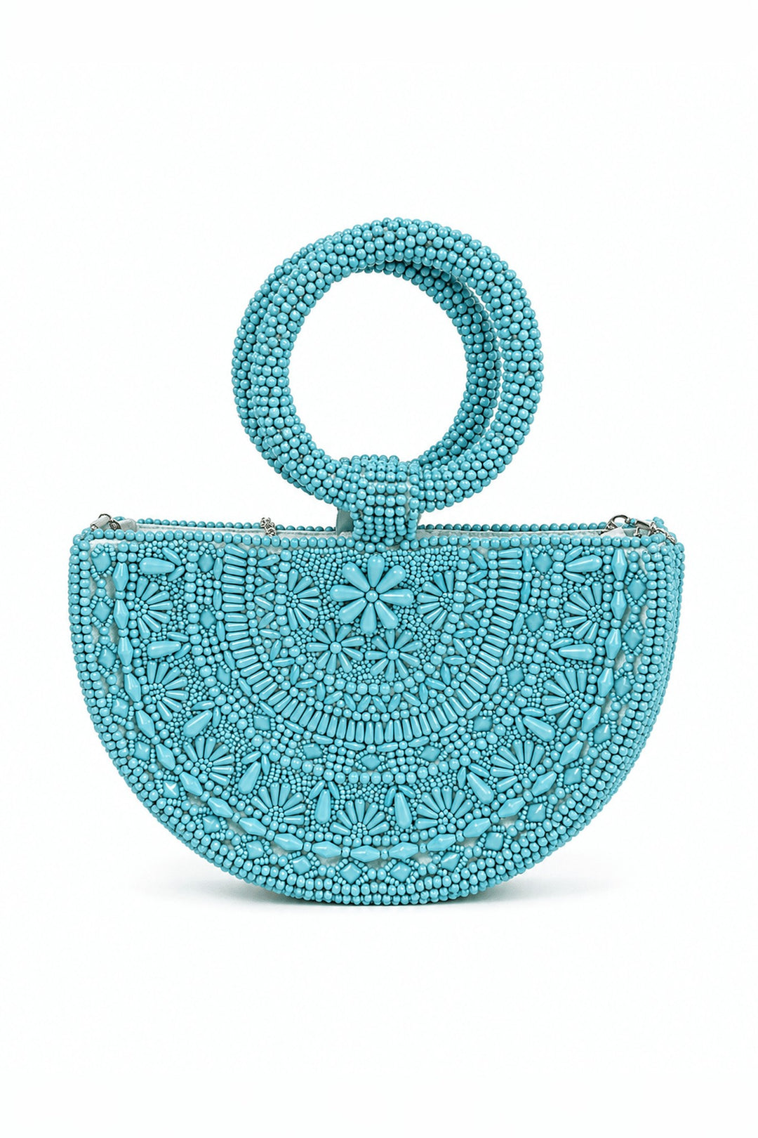 Aqua beaded evening clutch bag from STYLED BY ALX