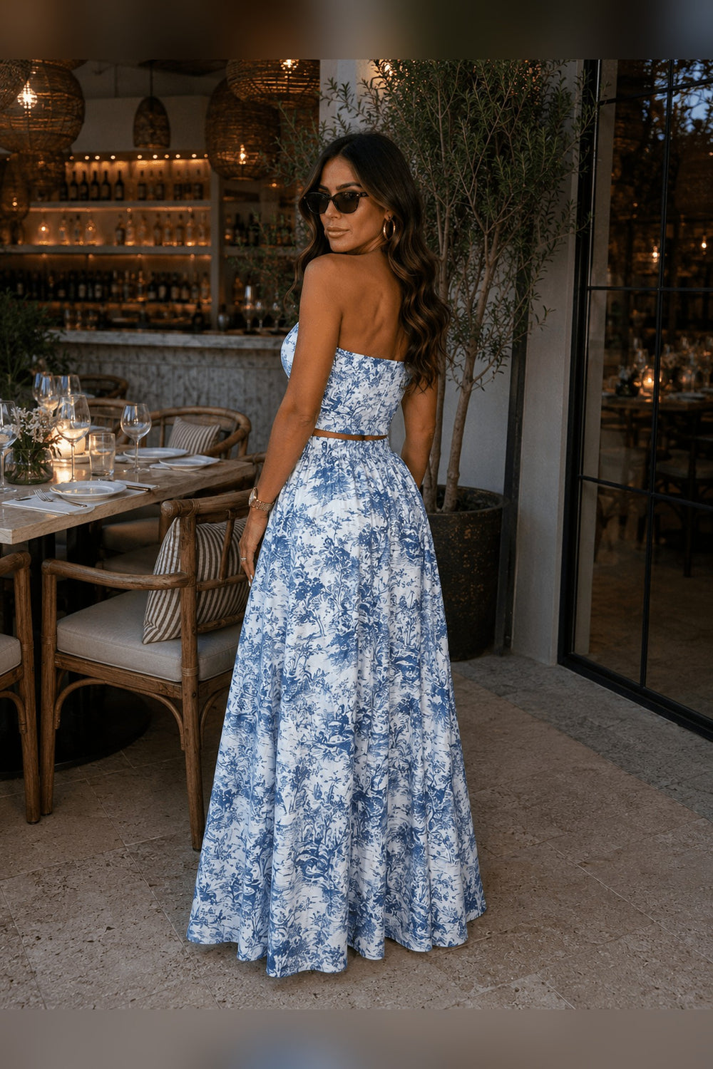 Blue Jungle Print Skirt Set - STYLED BY ALX COUTUREOutfit Sets