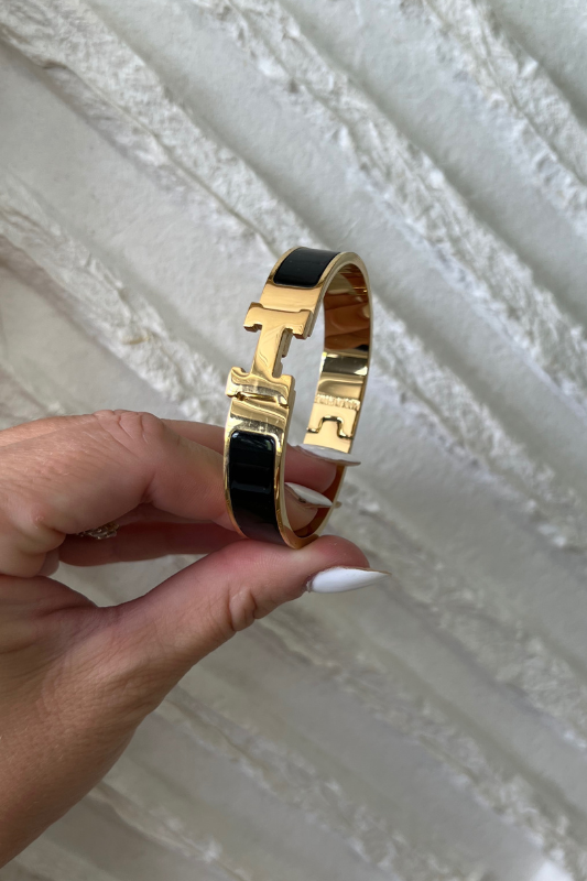 STYLED BY ALX COUTURE MIAMI BOUTIQUE Thick Hermes Inspired Cuff Bracelet