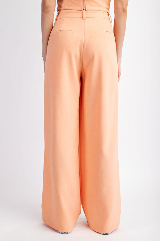 back of the Peach Double Waist Trousers 