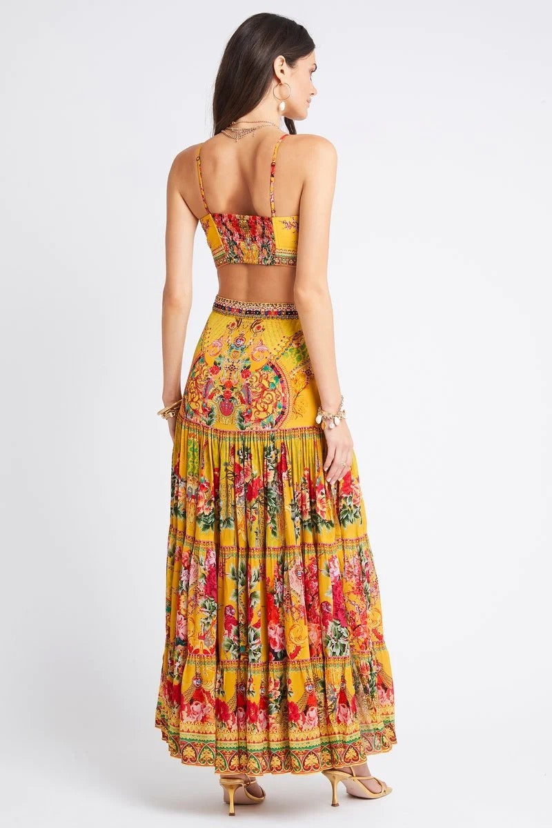 STYLED BY ALX COUTURE MIAMI BOUTIQUE Yellow Endless Summer Maxi Skirt