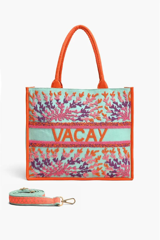 STYLED BY ALX COUTURE MIAMI BOUTIQUE Caribbean Vacay Tote Bag 