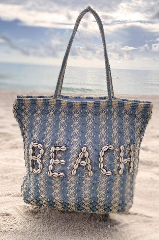 STYLED BY ALX COUTURE MIAMI BOUTIQUE Belle Blue Beach Bag