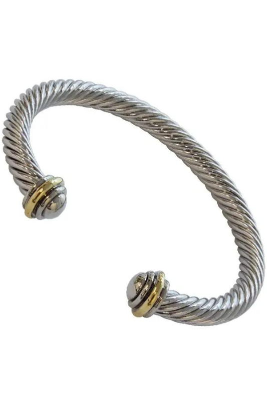 STYLED BY ALX COUTURE MIAMI BOUTIQUE Simple Twisted Metal Cuff Bracelet
