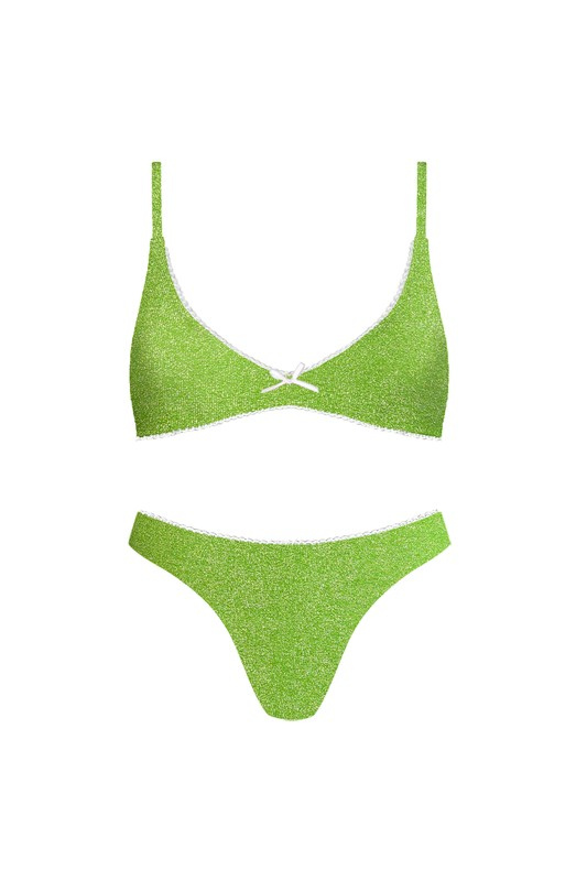 STYLED BY ALX COUTURE Green Capri Bikini Set