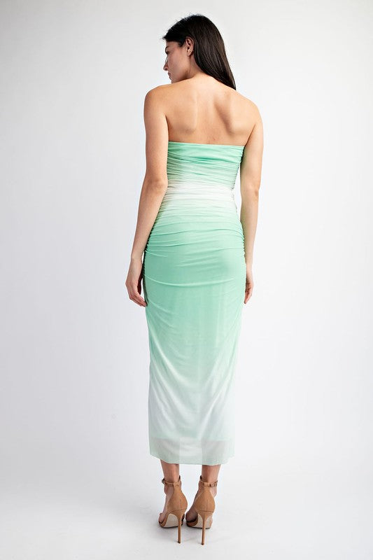 back of the Mint Green Ombre Gradation Dress