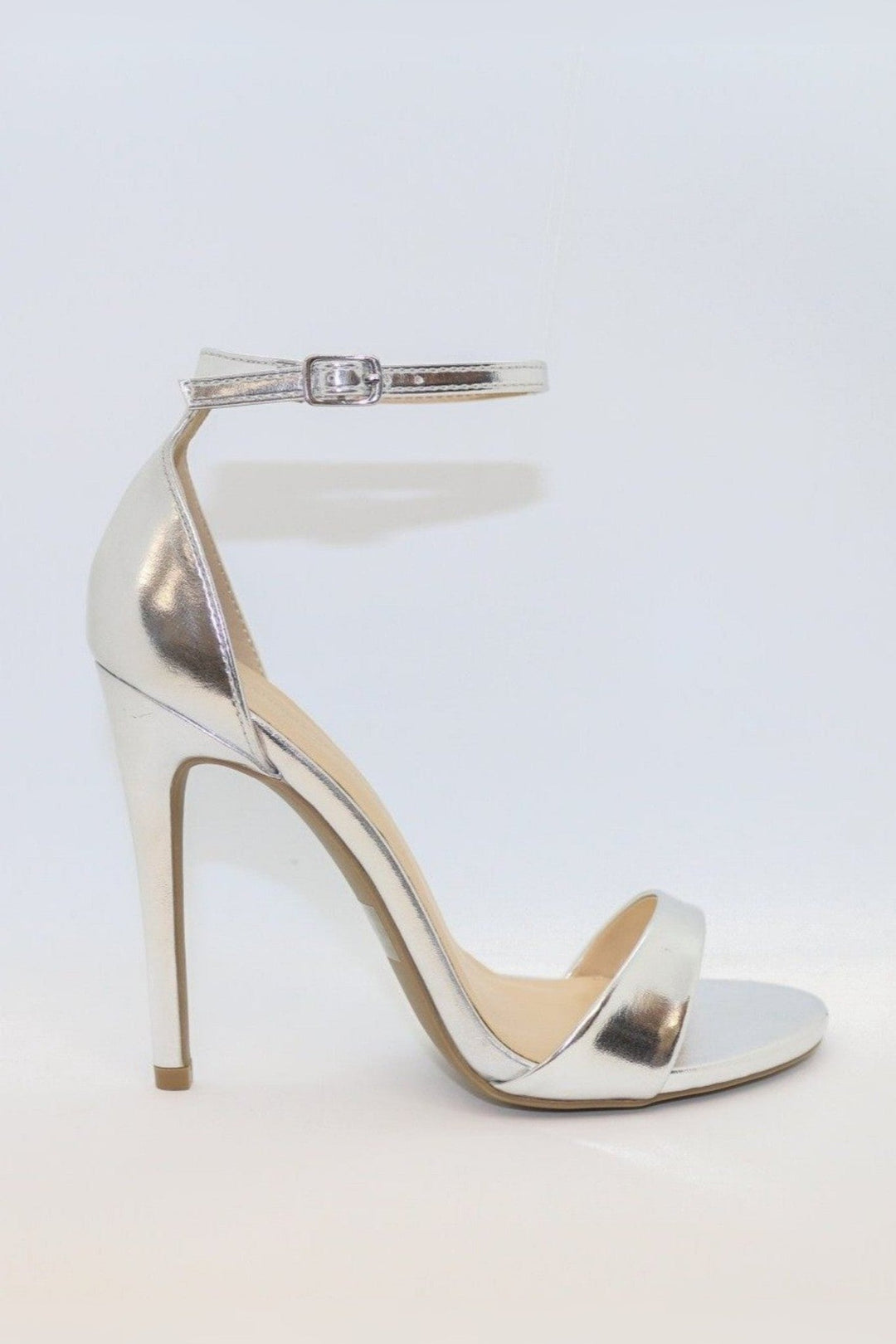 Ali Silver Strappy Heels by Alexandria Brandao Shoes