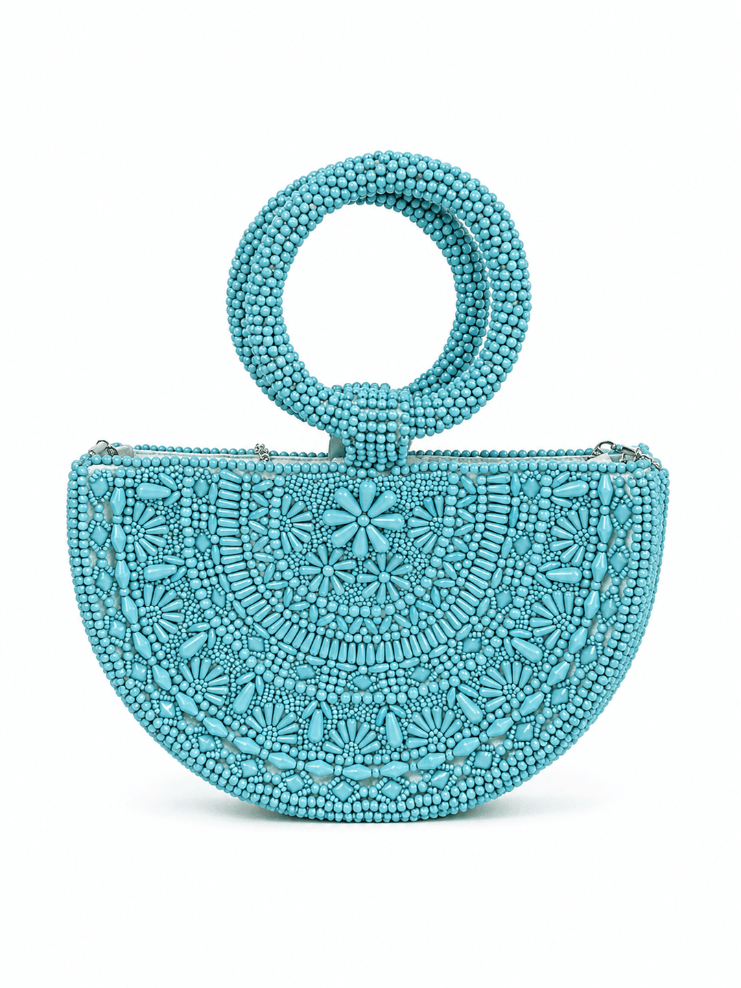 Aqua Beaded Clutch Bag - STYLED BY ALX COUTUREhandbags