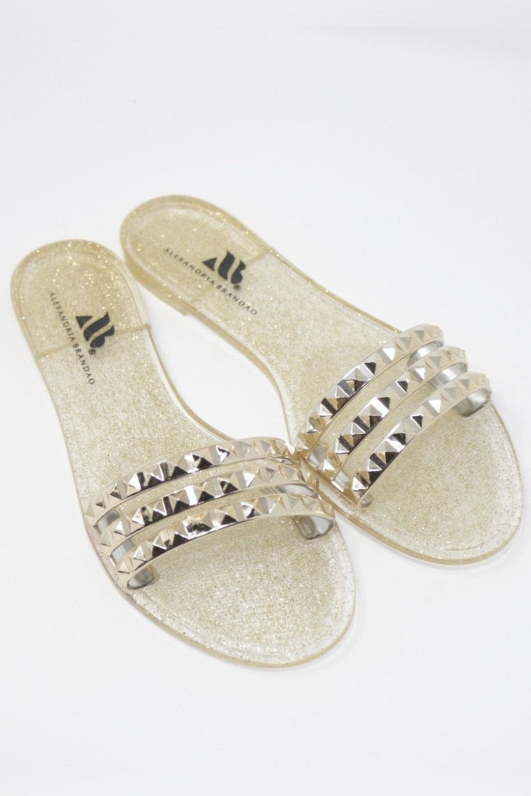 Aria B Light Gold Sandals with waterproof jelly build