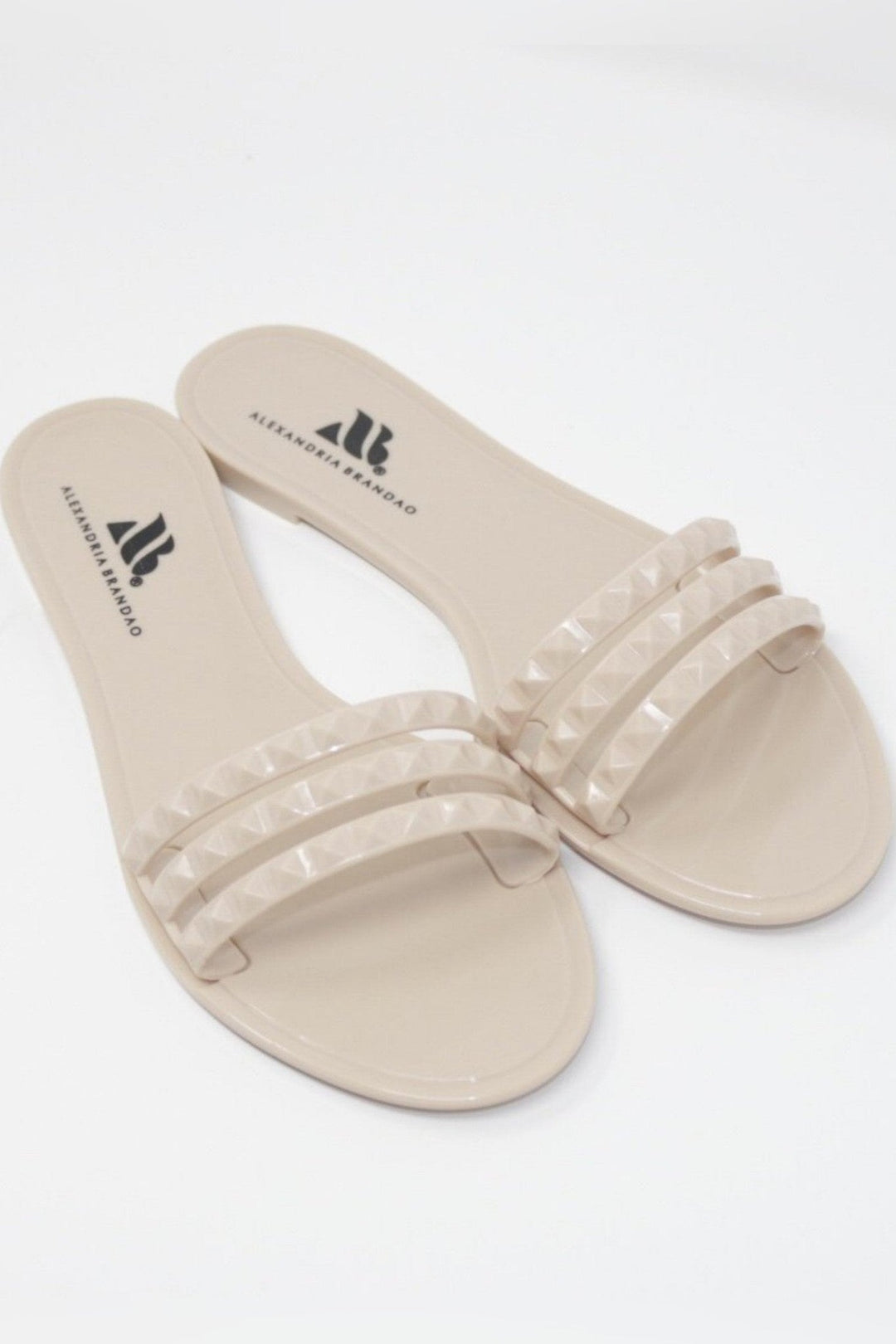 Aria B Nude Beige Sandals with waterproof jelly build