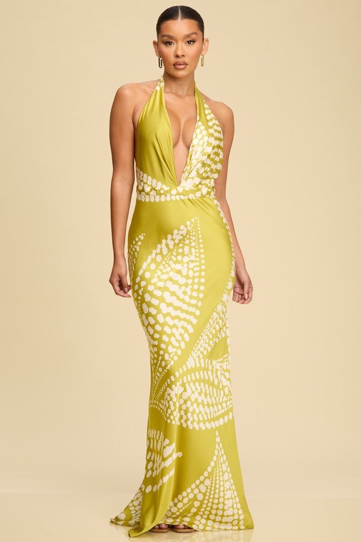 Aria Halter Satin Dress - STYLED BY ALX COUTUREDresses